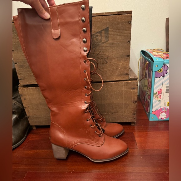 Shoes - New Beautiful Brown lace up boots 9.5